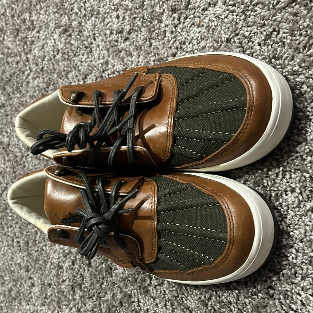 Men's Brown and Green Shoes
